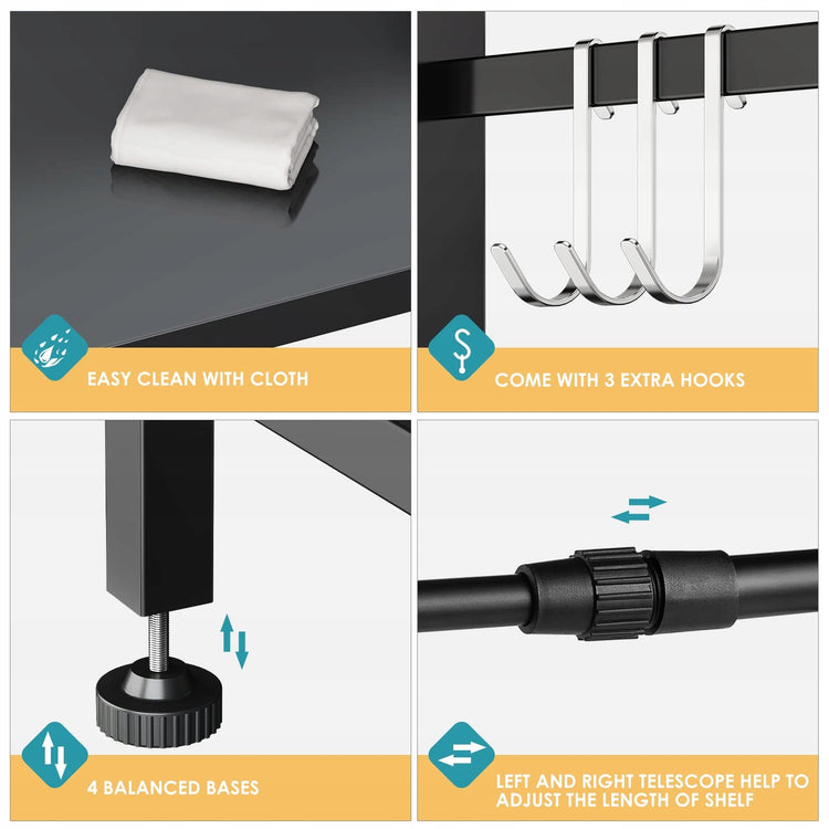 Reguliuojama virtuvės lentyna „Loft“, 43–60 cm – nuotrauka 6