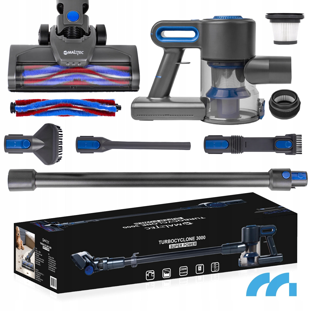 Rankinis cikloninis dulkių siurblys MalTec TURBOCYCLONE 3000 SUPER POWER