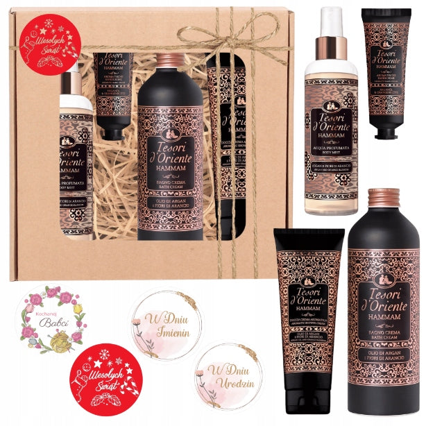 Prabangus dovanų rinkinys moteriai Tesori d'Oriente Hammam – 4 dalys