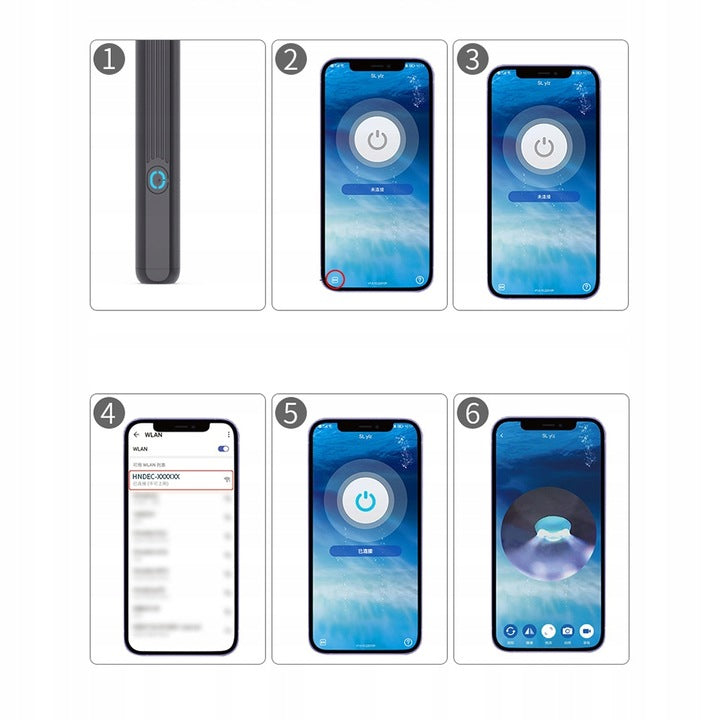 Išmanusis ausų valymo otoskopas su kamera – 1296p HD, silikoninis antgalis, suderinamas su iOS ir Android