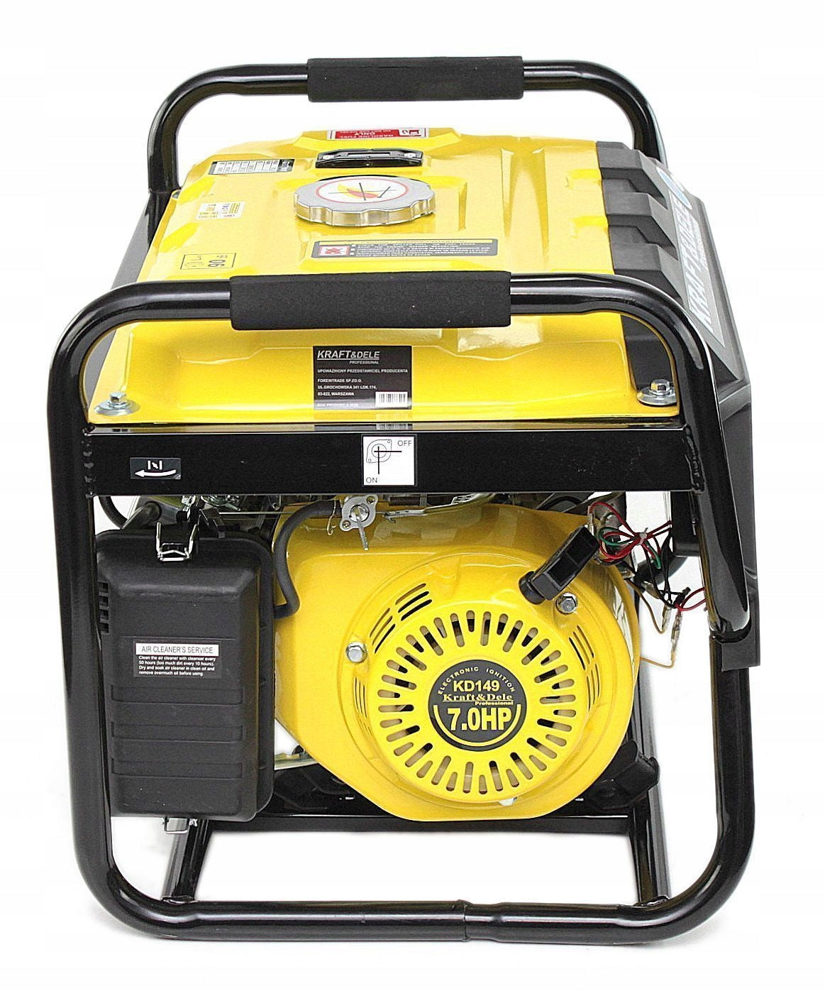 Benzininis elektros generatorius 3500 W, 230 V, 7 AG, AVR, LCD ekranas Kraft&Dele KD148