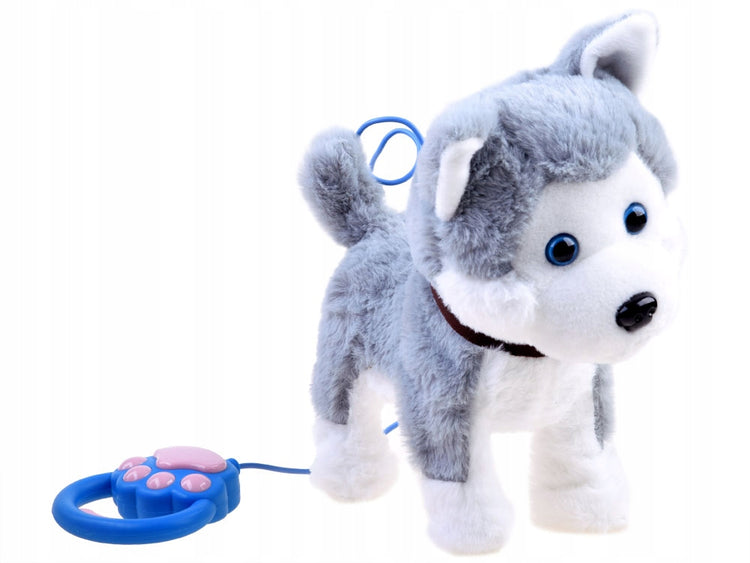 Interaktyvus žaislinis šuo „Husky“ su pavadėliu