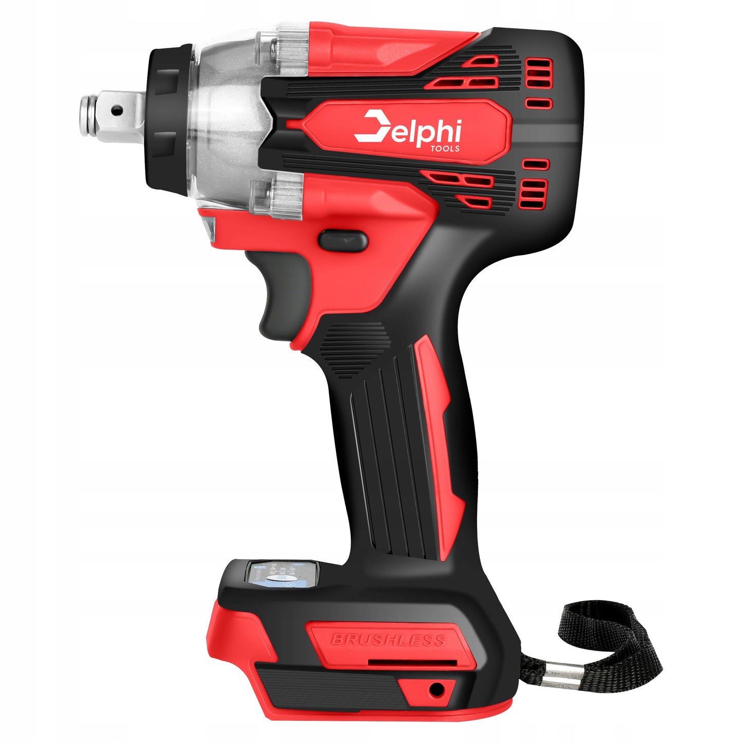 Akumuliatorinis bešepetėlinis smūginis raktas „Delphi Tools“ 20V, 1/2", 2 akumuliatoriai