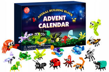 Vaikų advento kalendorius su vabzdžių ir gyvūnų figūrėlėmis bei konstruktoriaus detalėmis – Kalėdinė dovana mažajam tyrinėtojui