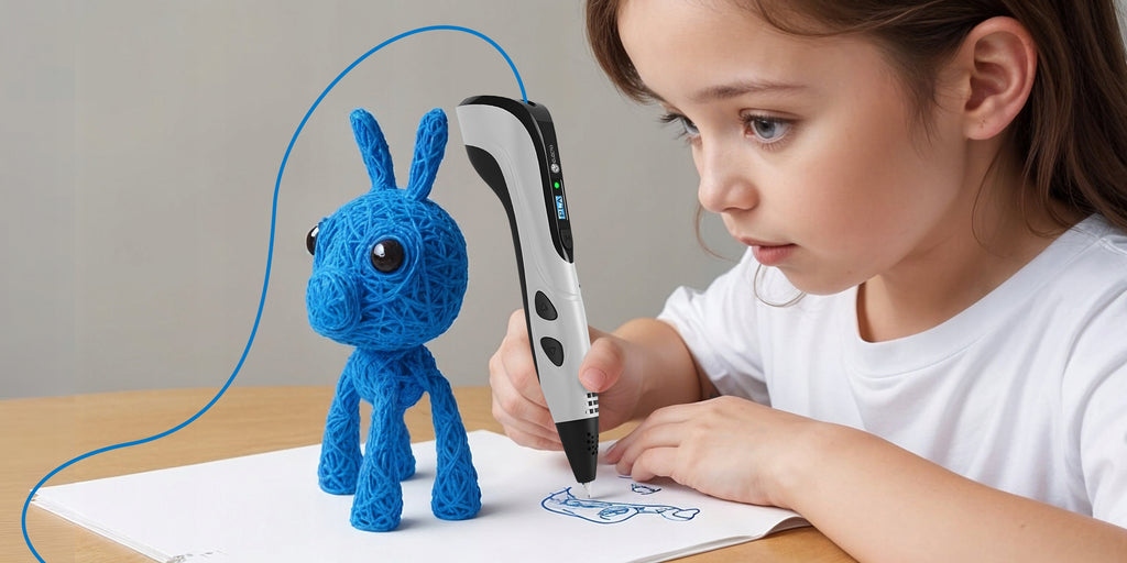 3D rašiklis vaikams PRO versija 3D Magic Printer + 300 metrų kasetės