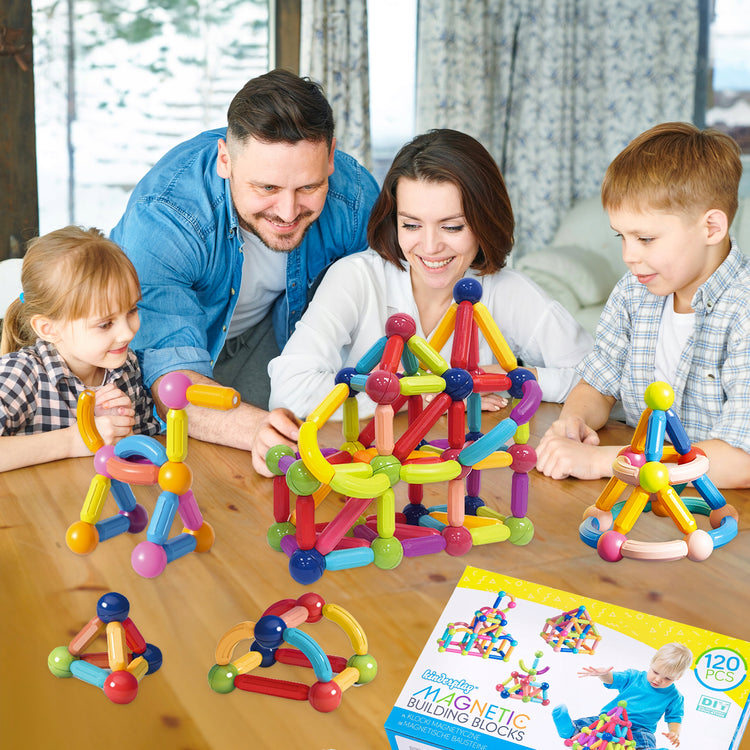 Magnetinis konstruktorius „Kinderplay KP1393“, 120 dalių