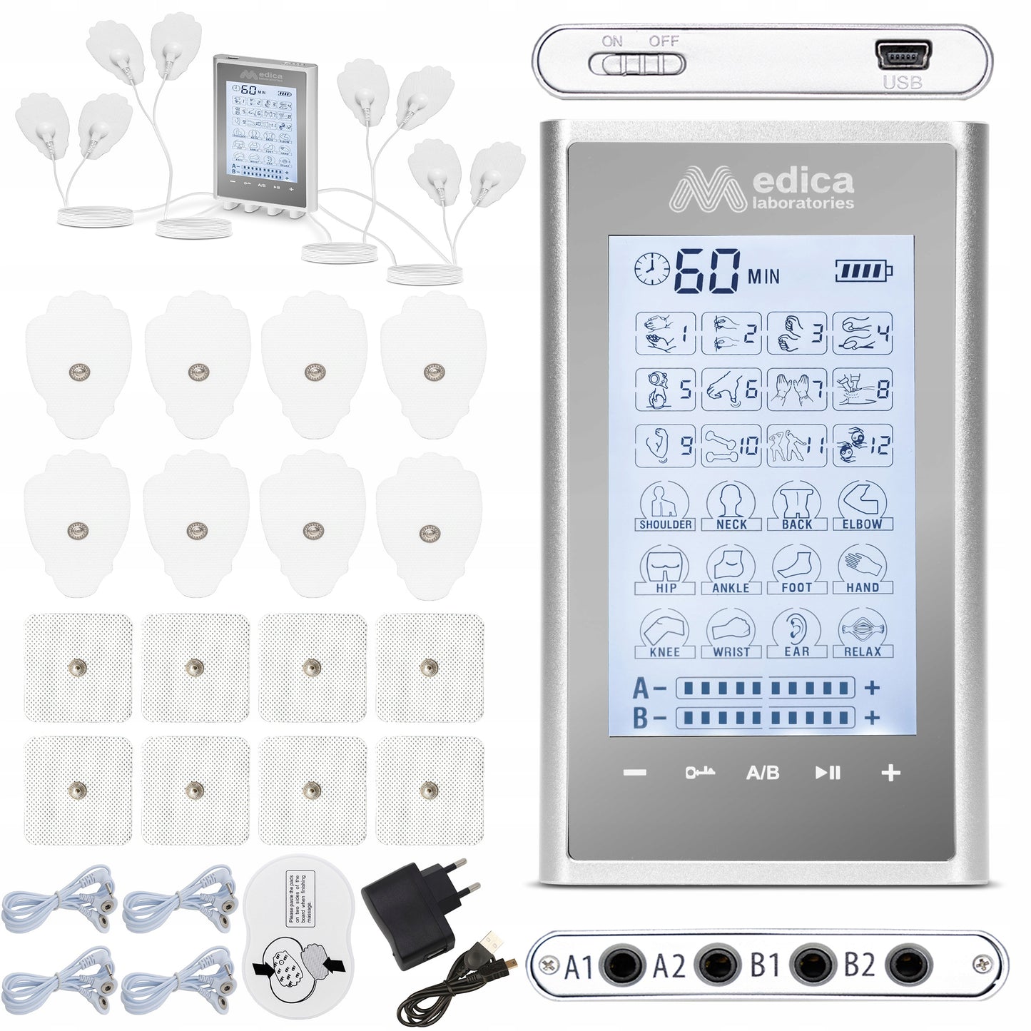 Elektrostimuliatorius Medica Laboratories AS-2016ML su priedais