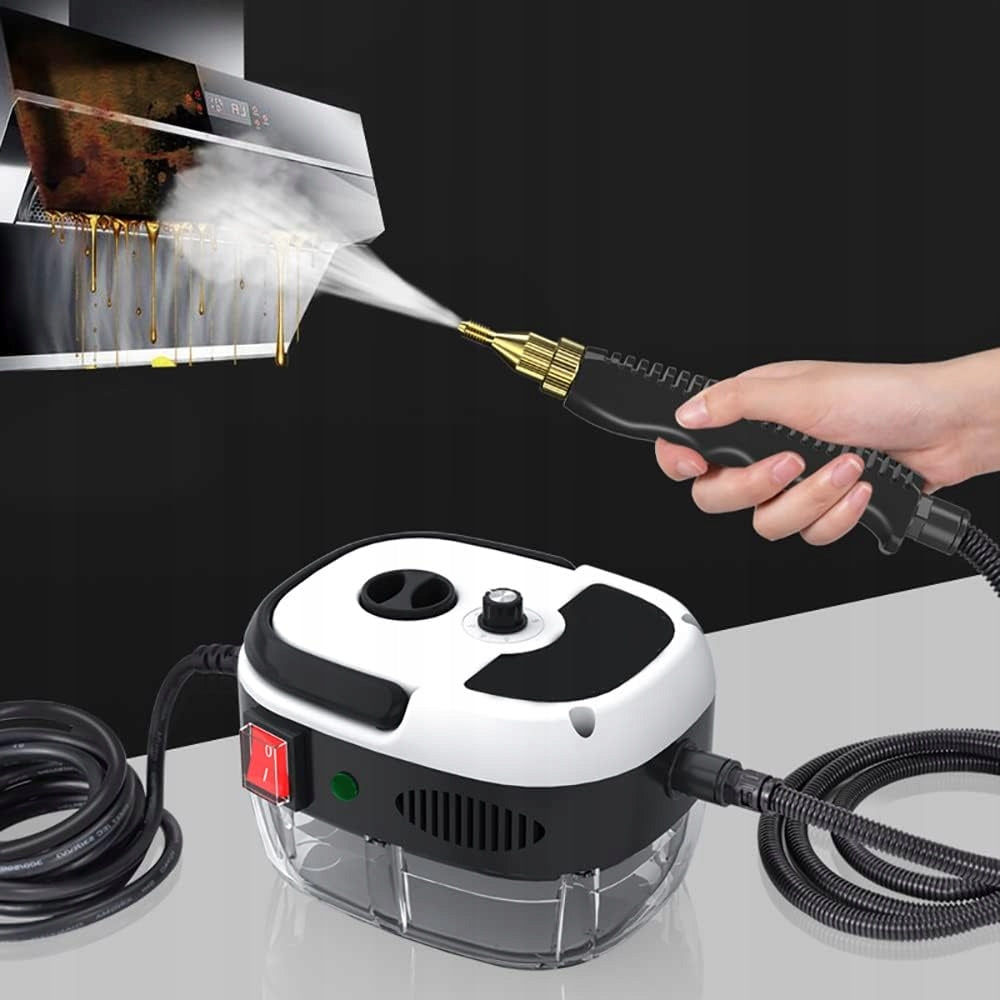 Galingas 2500W garų valytuvas su 1000 ml talpa ir 3 šepetėliais