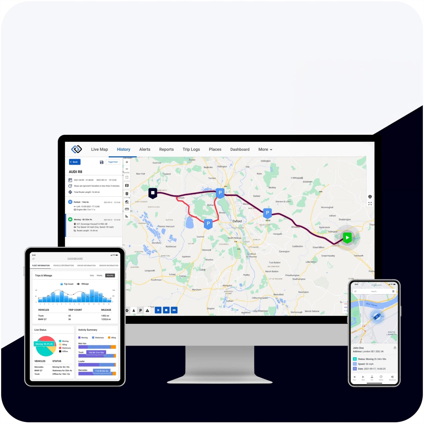 GPS seklys GEO TRACK automobiliams ir transporto priemonėms – sekimas per WWW ir telefoną