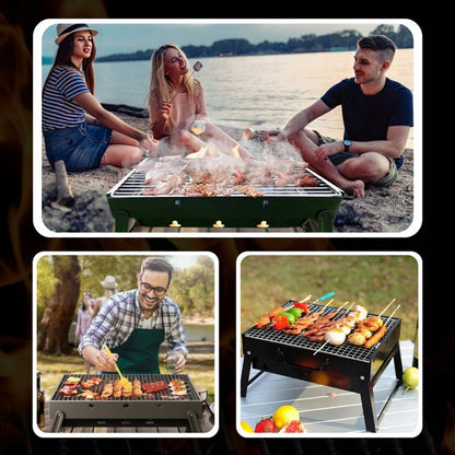 Sulankstomas turistinis anglinis grilis – patogus sprendimas bet kuriai išvykai BBQ