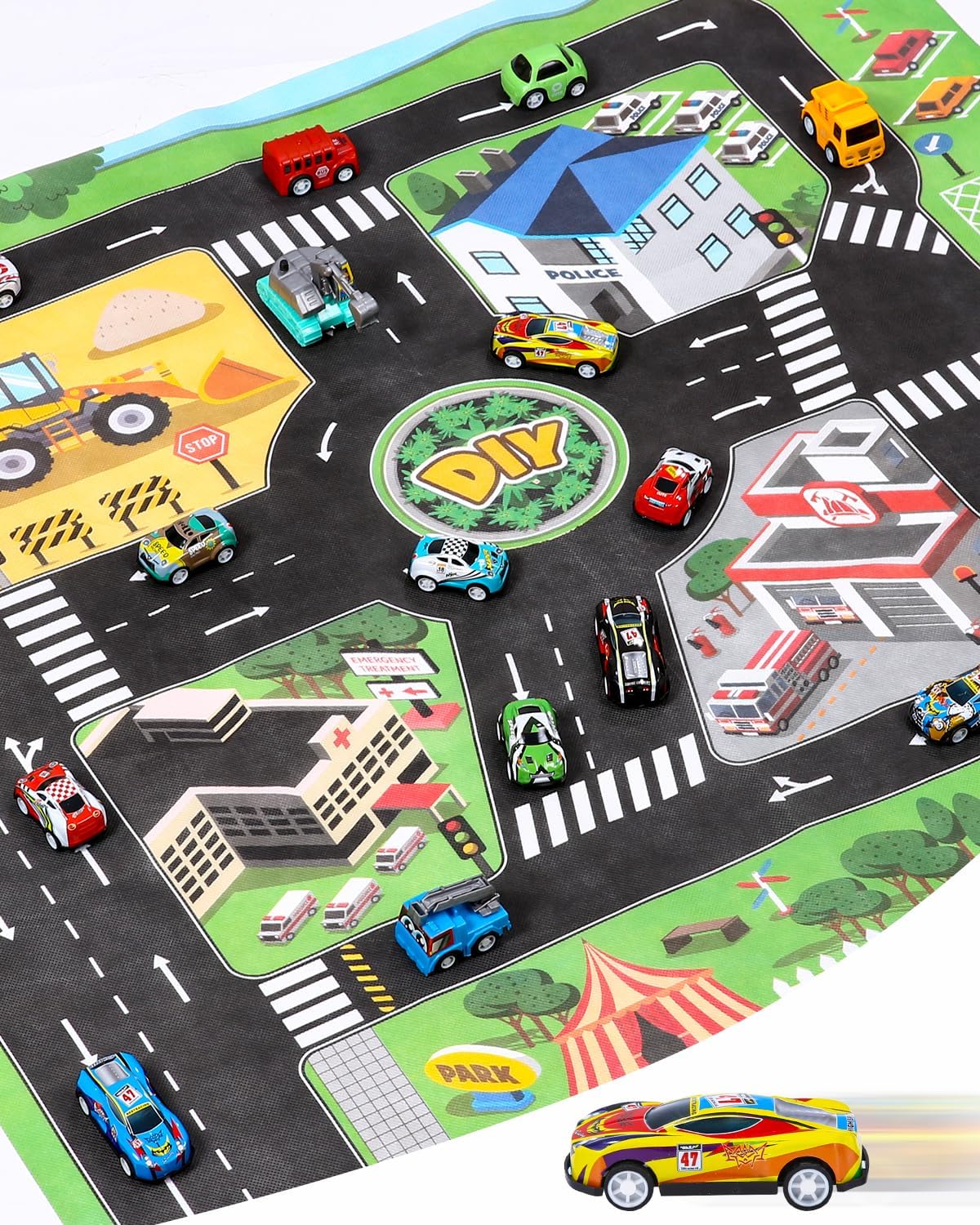 Advento kalendorius vaikams 2025 su lenktyninėmis mašinėlėmis – 24 dienos staigmenų