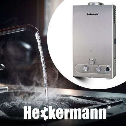 Dujinis momentinis vandens šildytuvas Heckermann 24kW – 12 litrų per minutę