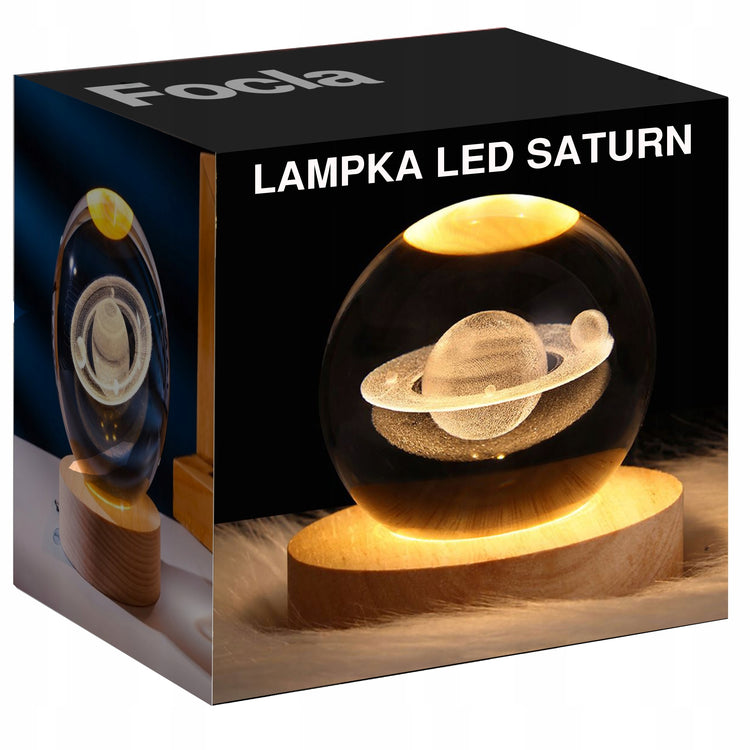 3D naktinė lempa „Saturnas“