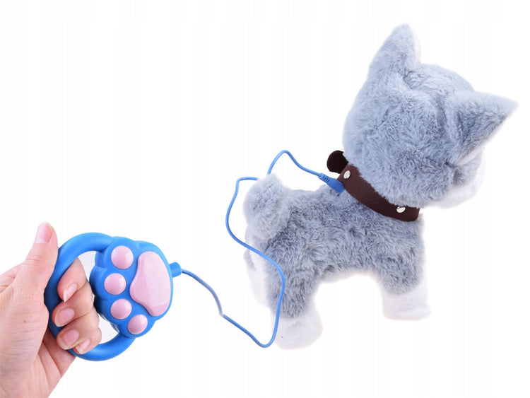 Interaktyvus žaislinis šuo „Husky“ su pavadėliu