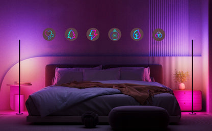 RGB LED kampinė lempa su nuotolinio valdymo pultu ir muzikos funkcija