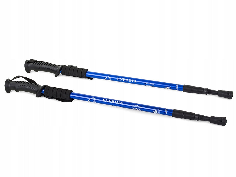 Šiaurietiškos ėjimo lazdos Nordic Walking 135 cm (mėlynos)