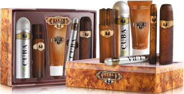 Vyrų dovanų rinkinys Cuba Gold Men Large Gift Set 5in1 (EDT, EDS, Gel, Deo, Aftershave)