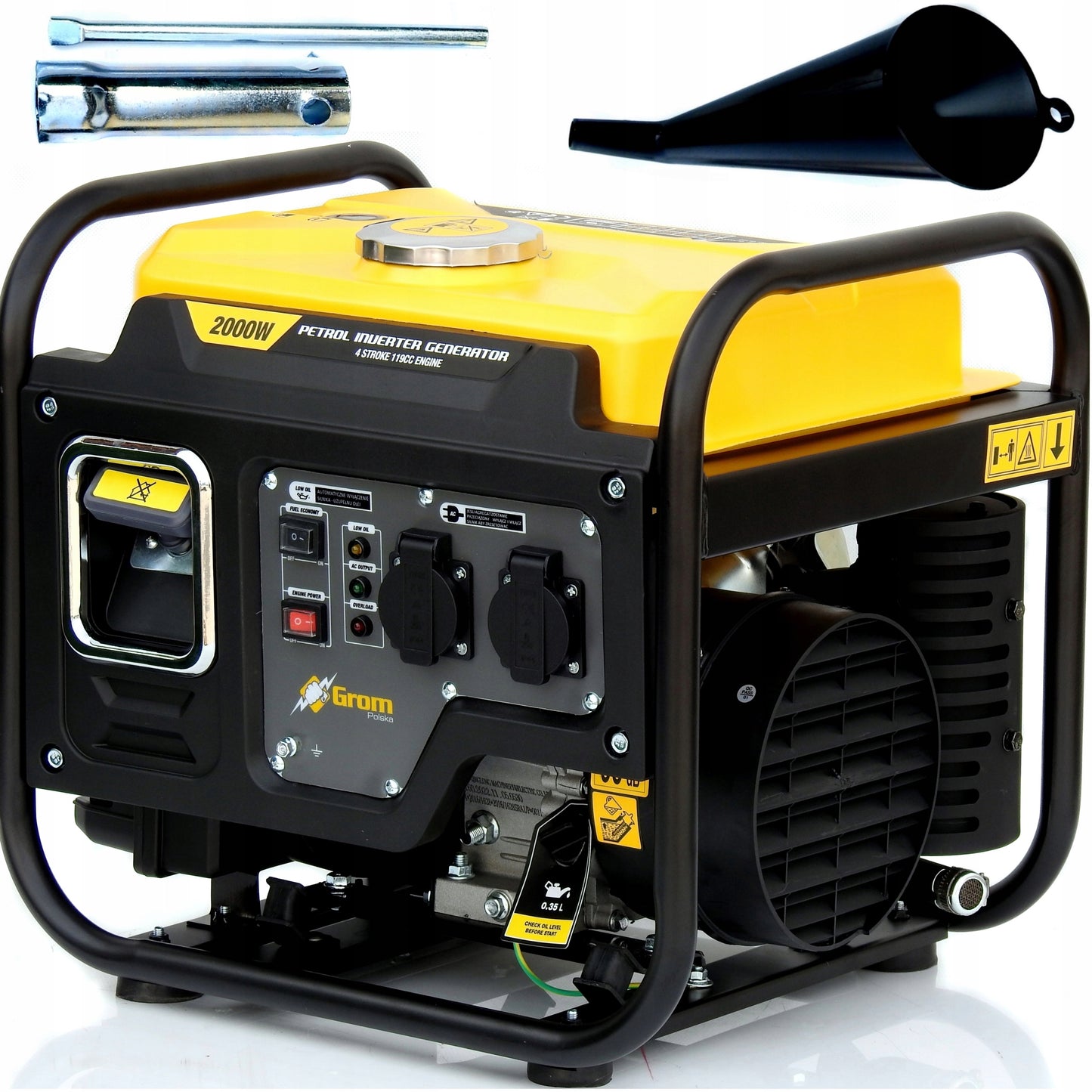Inverterinis benzininis elektros generatorius 2100 W GROM Polska A17