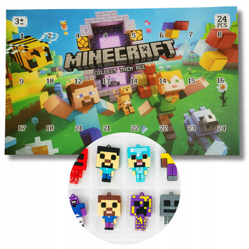 Minecraft Advento kalendorius su figūrėlėmis – 24 dalių rinkinys vaikams