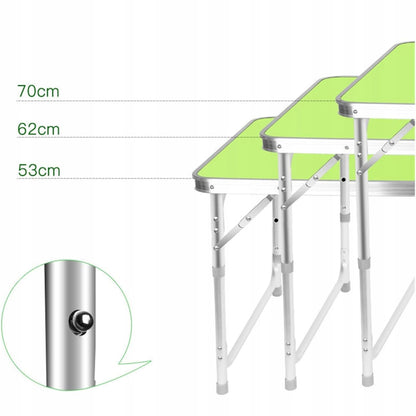 Sulankstomas turistinis stalas su keturiomis kėdėmis Enero 60 x 120 x 70 cm