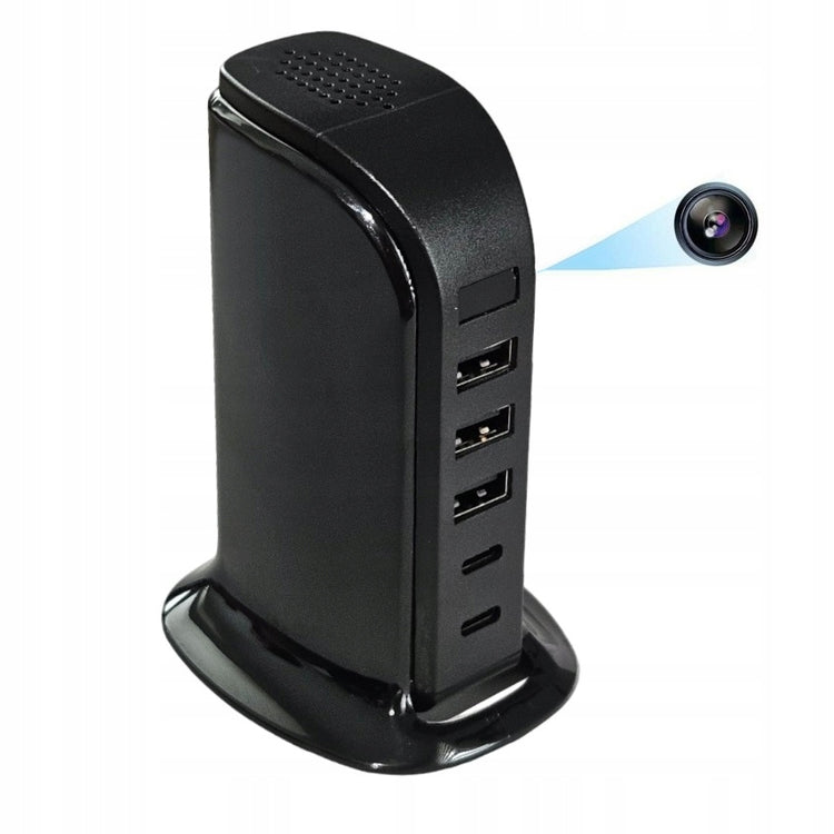 Įkroviklis su Wi-Fi kamera, 3 USB ir 2 USB-C – nuotrauka 1