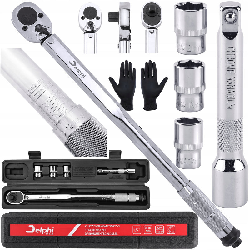 Dinamometrinis raktas „Delphi Tools“, 28–210 Nm