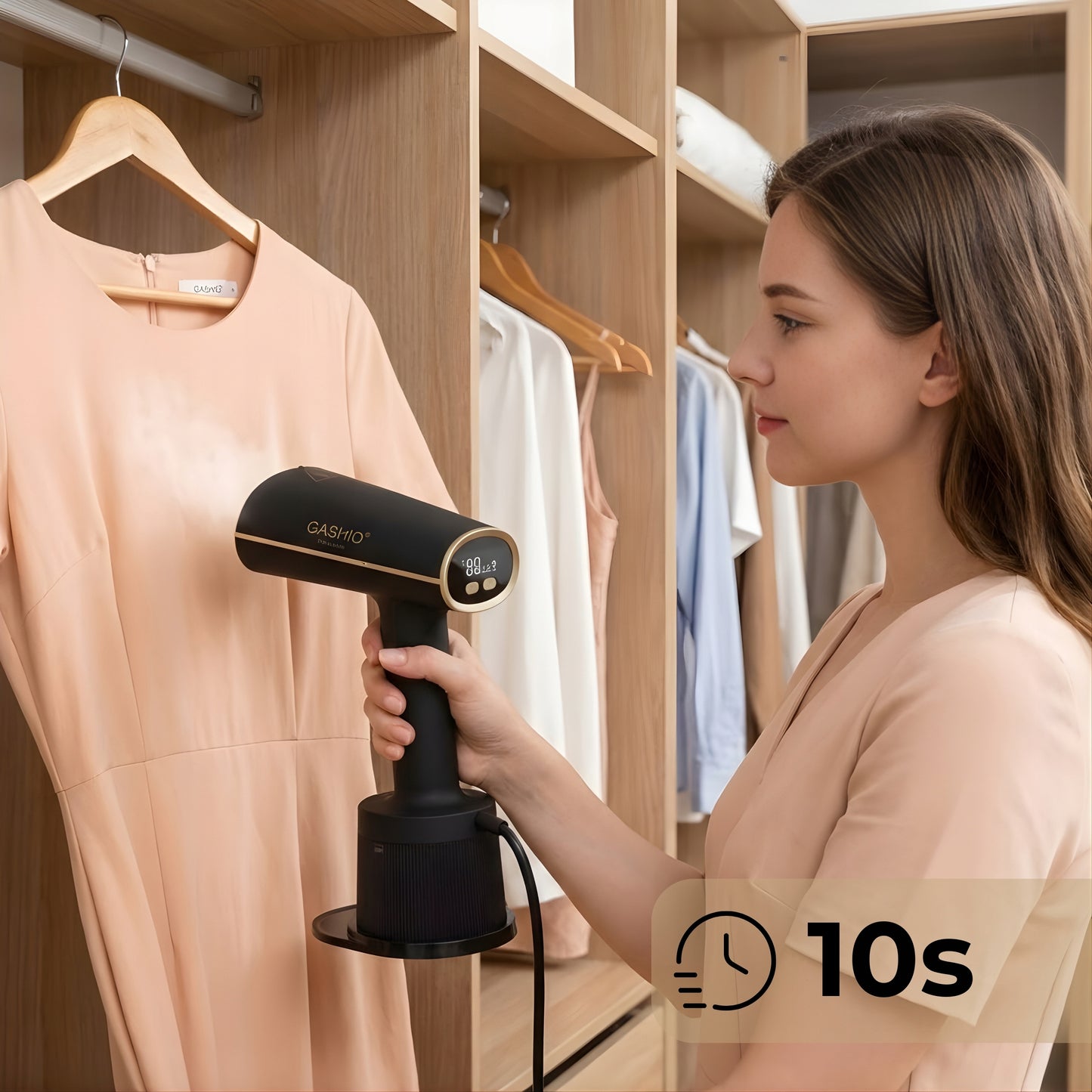 Garų lygintuvas GASHIO G1 2 viename – rankinis drabužių garintuvas 1800 W