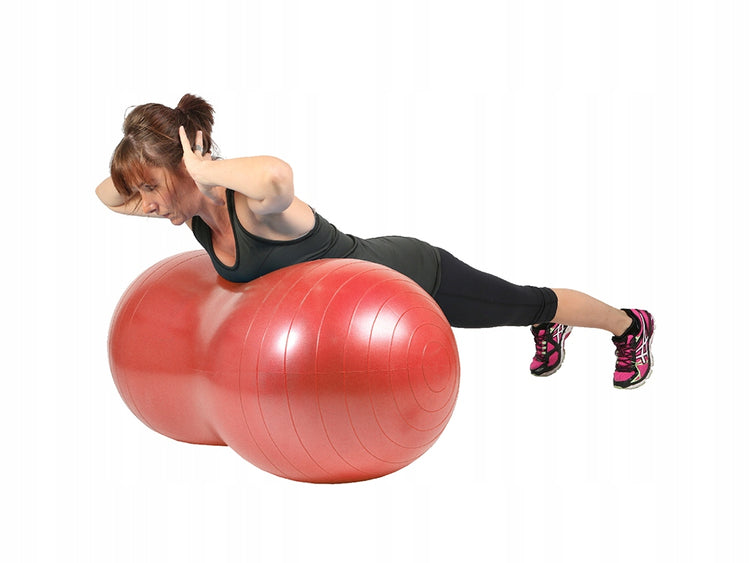Dvigubas gimnastikos kamuolys su pompa, 40 cm – nuotrauka 4