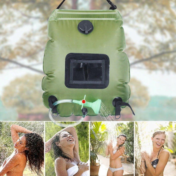 Saulės šiluma šildomas turistinis dušas „Solar“, 20 l