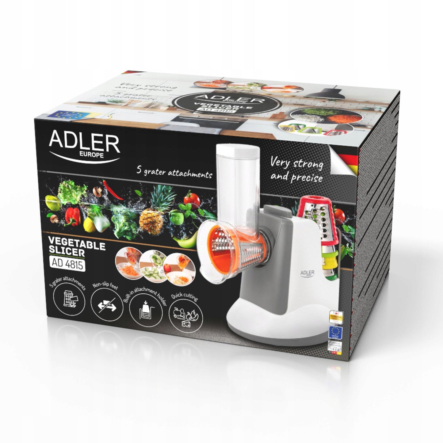 Elektrinė daržovių pjaustyklė / tarka Adler 5in1 – 150W galia