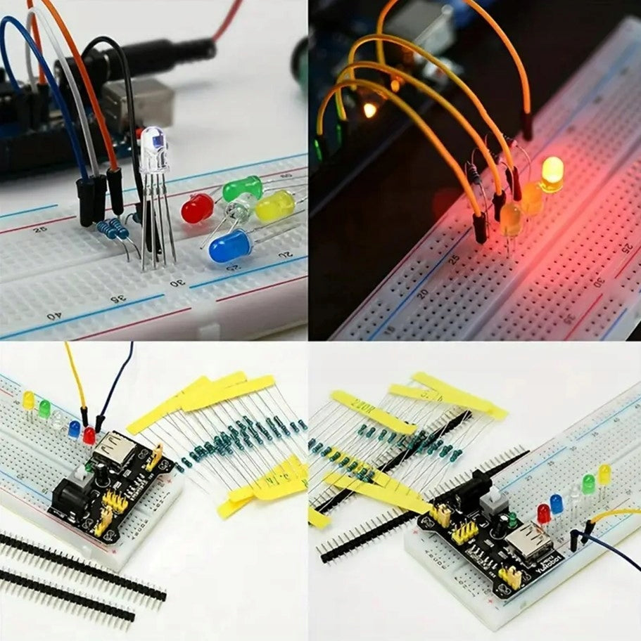 Arduino Uno R3 Starter Kit XXL – Elektronikos ir Programavimo Mokymosi Rinkinys su 370 Elementų