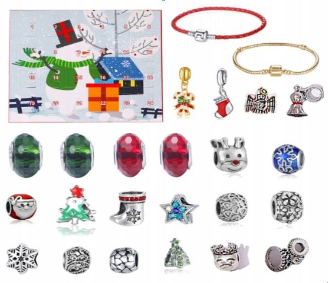 Advento kalendorius su papuošalais, pakabukais ir apyrankėmis vaikams – kūrybinis rinkinys mergaitėms