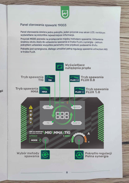 Wuber MIG FLUX / MMA / TIG inverterinis suvirinimo aparatas – 200A