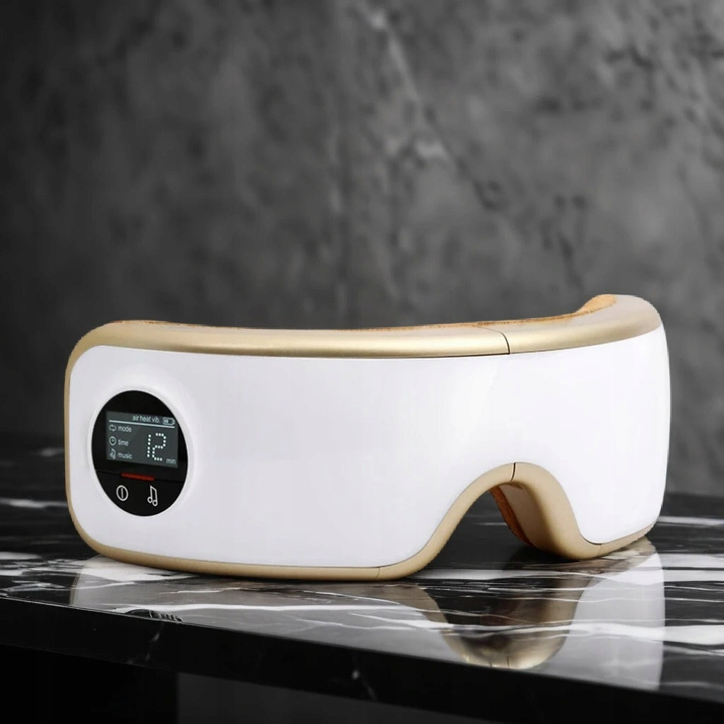 Akių ir smilkinių masažuoklis Pangao PG-2404G5 su šildymo funkcija, oro kompresija ir Bluetooth
