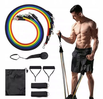 Treniruočių gumų rinkinys 5 vnt. – pasipriešinimo juostos sportui ir fitnesui, aukštos kokybės