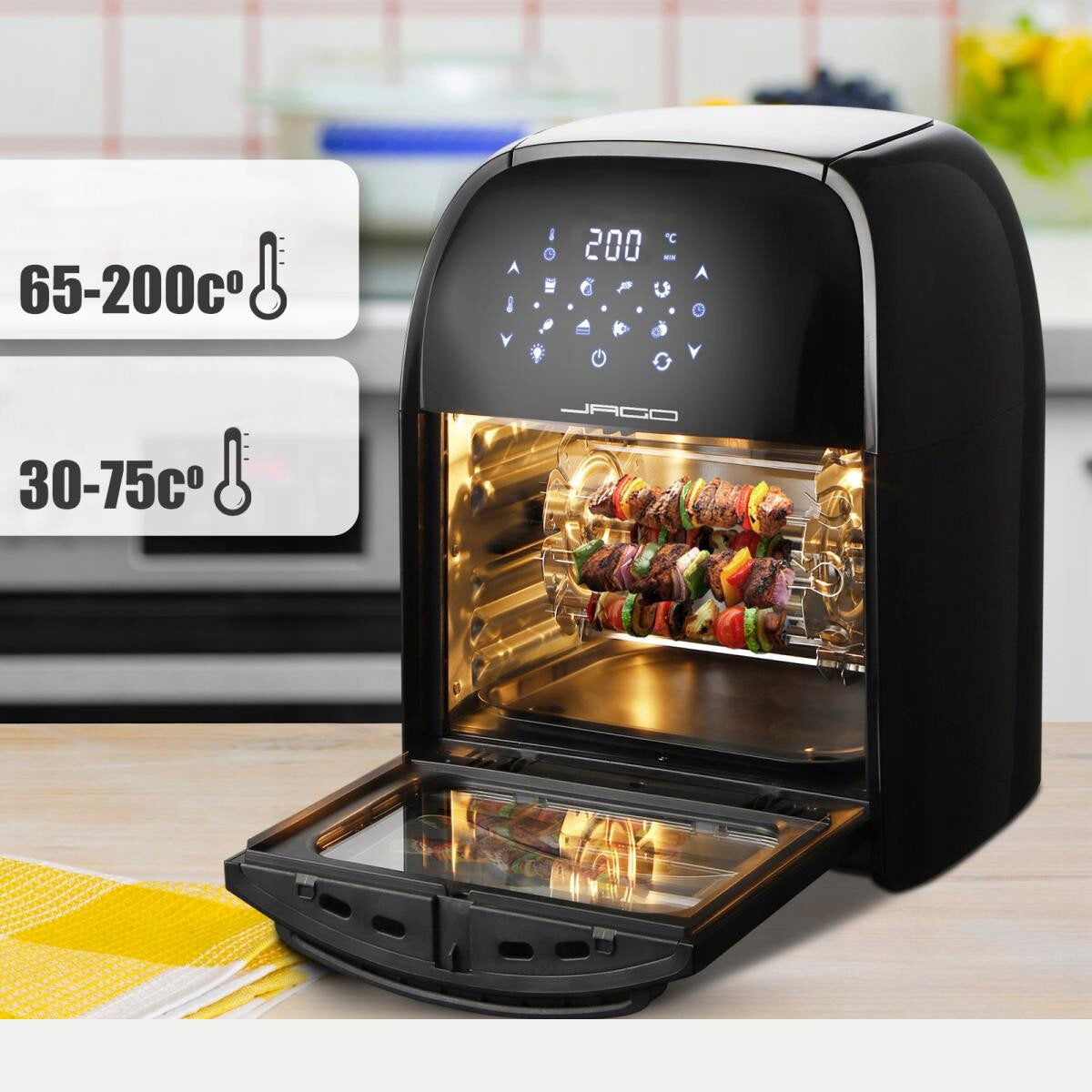 Multifunkcinis riebalų nenaudojanti gruzdintuvė "Multicooker Air Fryer Jago JG80700"