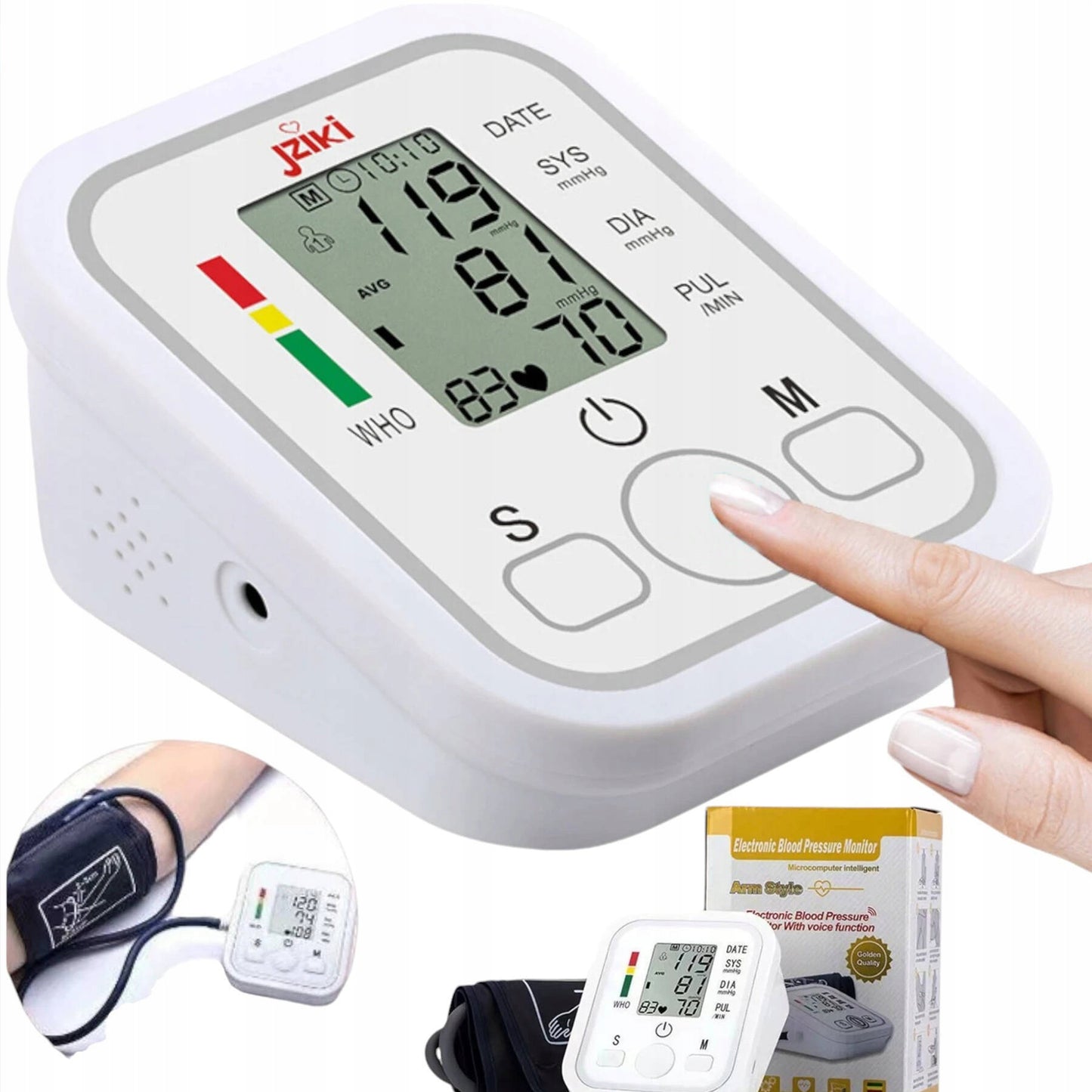 Elektroninis žastinis kraujospūdžio matuoklis BW-3205 su LCD ekranu ir matavimų atmintimi (22–32 cm)