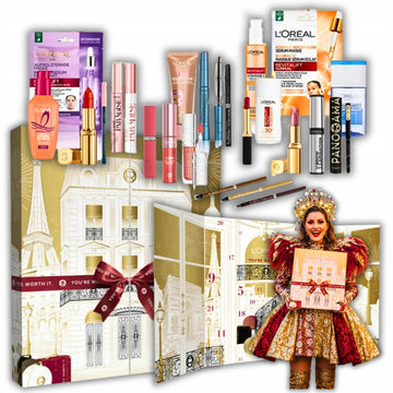 Advento kalendorius su kosmetika L’Oréal Paris 2025 – prabangus rinkinys moterims (24 kosmetikos staigmenos)