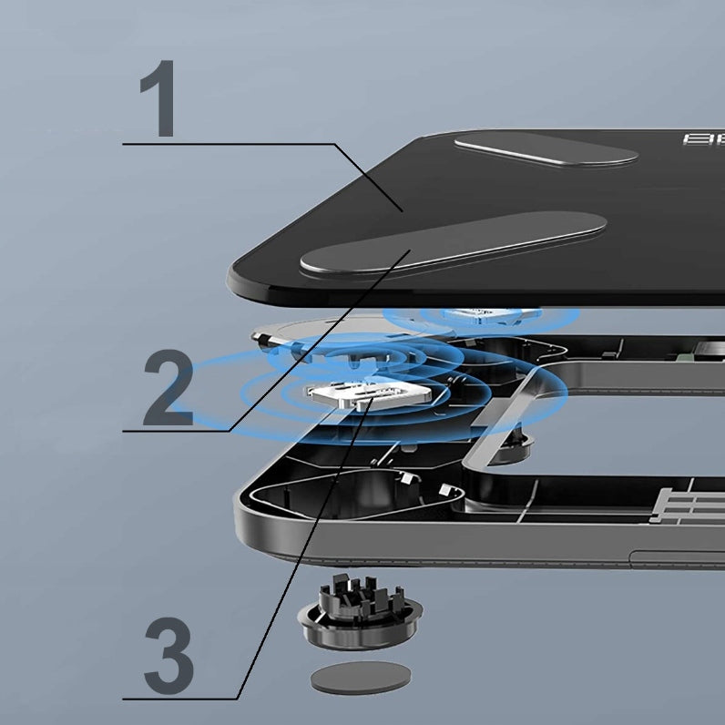 Išmanios, analitinės svarstyklės SMART BLUETOOTH BATHROOM SCALE