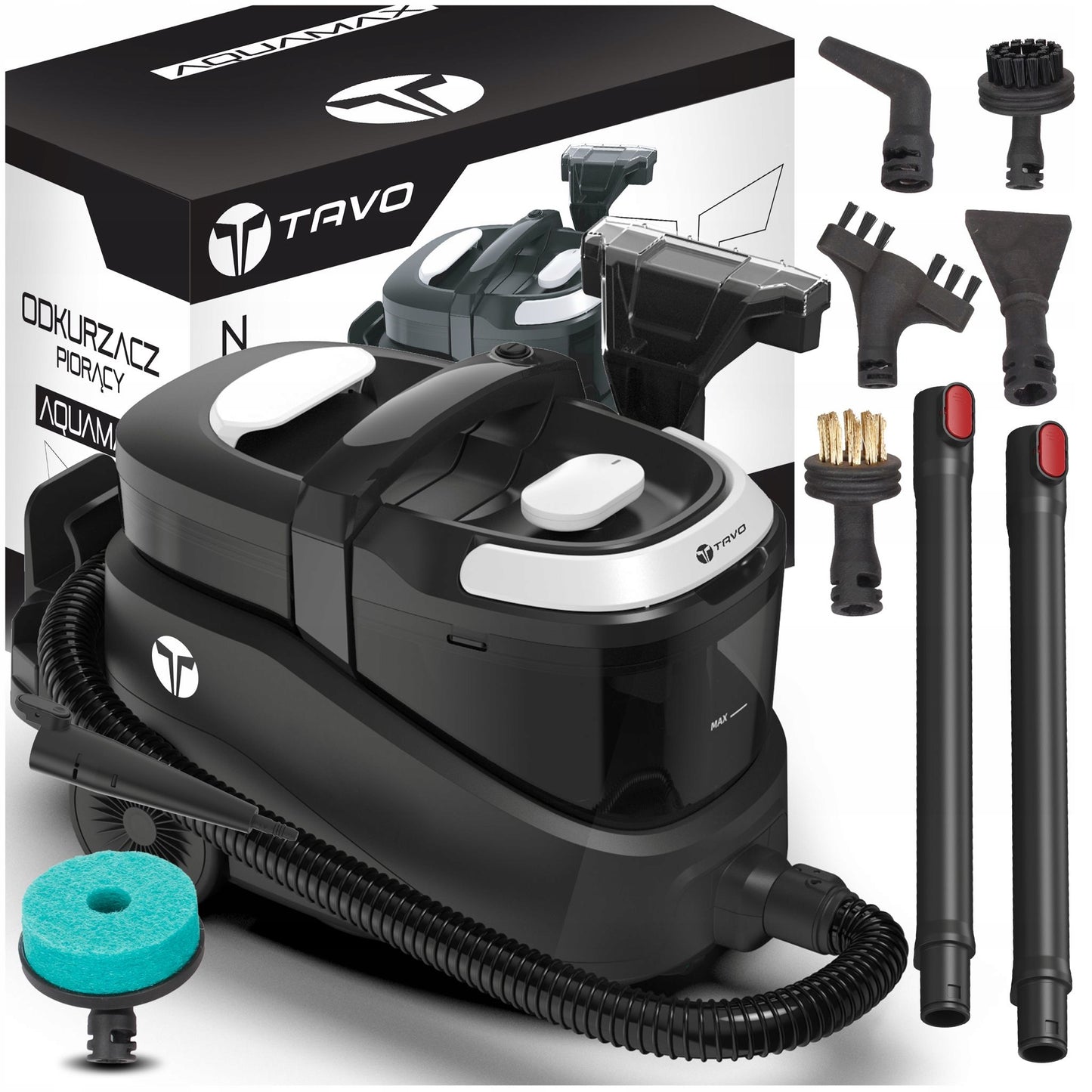 Plaunantis dulkių siurblys su garų valymo funkcija TAVO AQUAMAX 2400 W