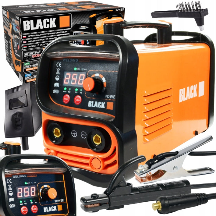 Inverterinis suvirinimo aparatas Black IGBT MMA / TIG LIFT 3IN1 – 250A, LCD, 230V