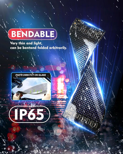 2 vnt. 108x348 mm Programuojama sunkvežimiams LED panelė – „Devil Eyes“
