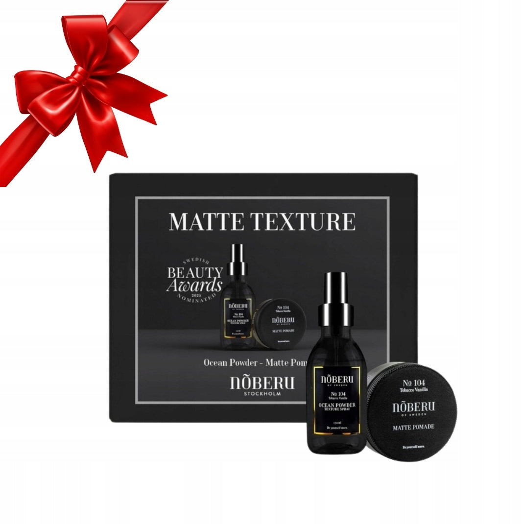 Noberu kalėdinis dovanų rinkinys šukuosenų užbaigimui – matinė tekstūra