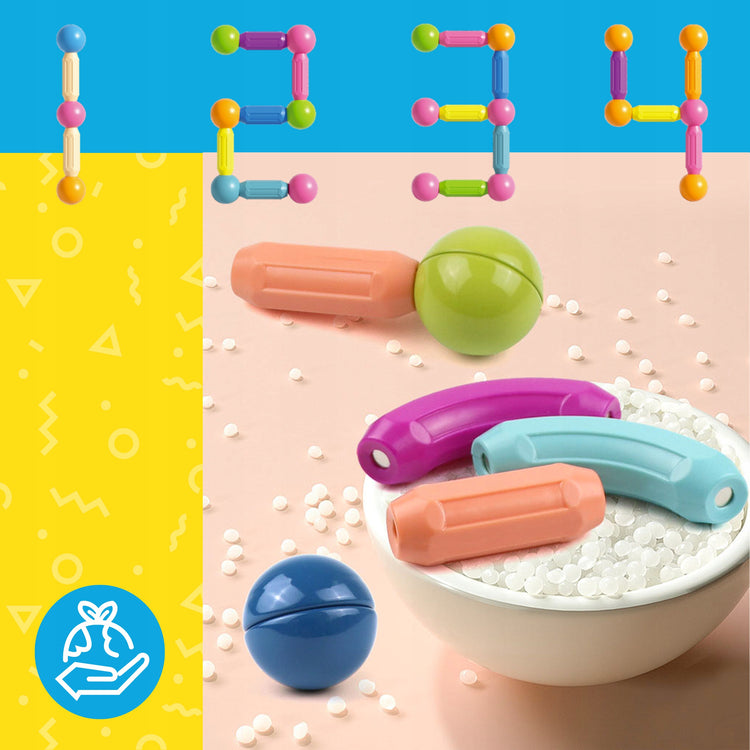 Magnetinis konstruktorius „Kinderplay KP1393“, 120 dalių