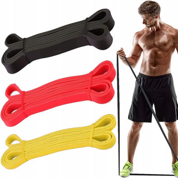 Treniruočių rinkinys – 3 skirtingo pasipriešinimo „PowerBand“ gumos iš natūralaus latekso