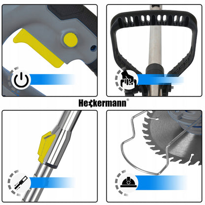 Akumuliatorinė žoliapjovė-trimeris Heckermann HY-2