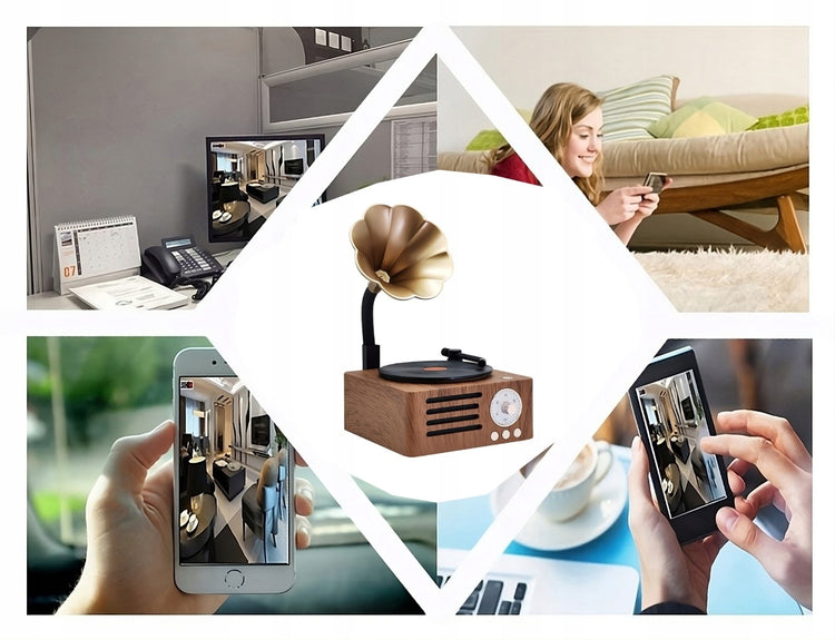 Bluetooth kolonėlė su integruota Wi-Fi kamera