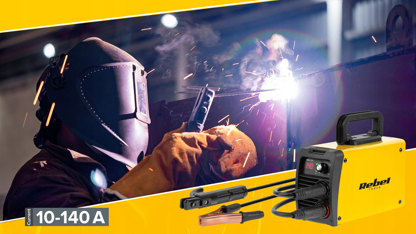 Inverterinis suvirinimo aparatas Rebel RB-1040 MMA 140A LED