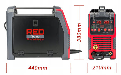 Pusiau automatinis suvirinimo aparatas MIG/MAG, MMA, TIG RED TECHNIC 30-250 A 230 V