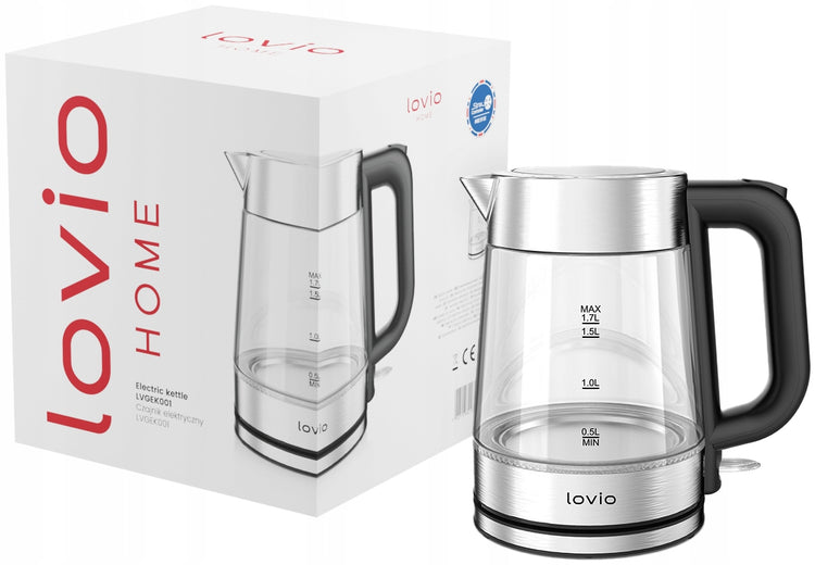 Stiklinis virdulys „Lovio LVGEK001“, 1,7 l
